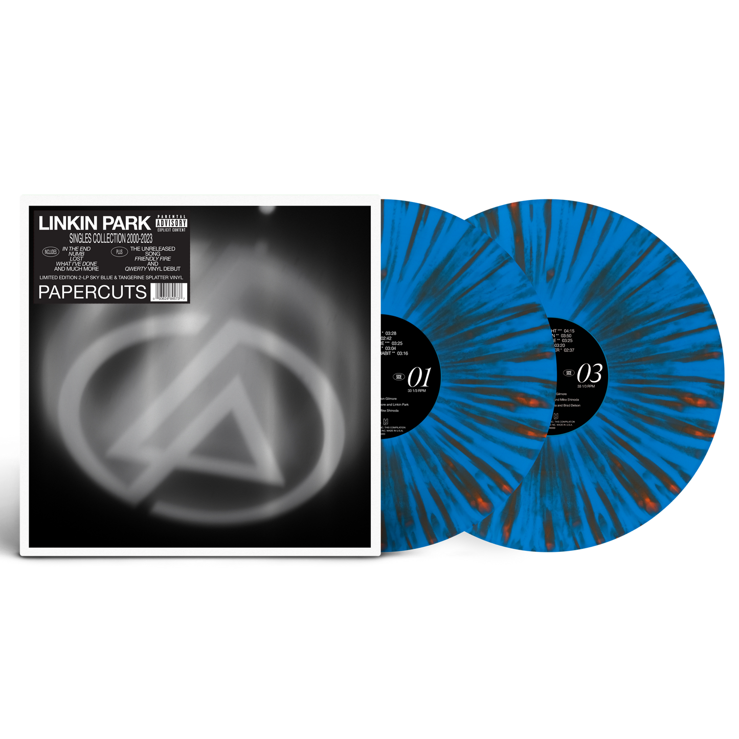 PAPERCUTS NUMB LIMITED EDITION SKY BLUE & TANGERINE SPLATTER VINYL 2LP