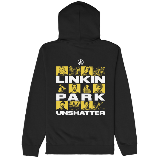 HOODIE UNSHATTER SQUARES BLACK ZIP UP